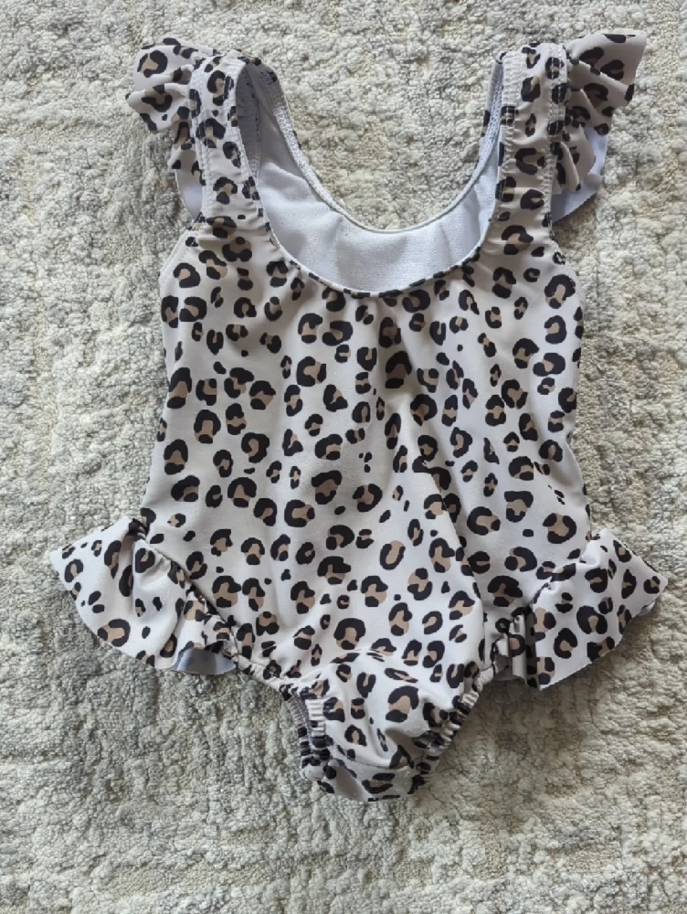 Shein Leopard Ruffle One-Piece Swimsuit Size 18 Months